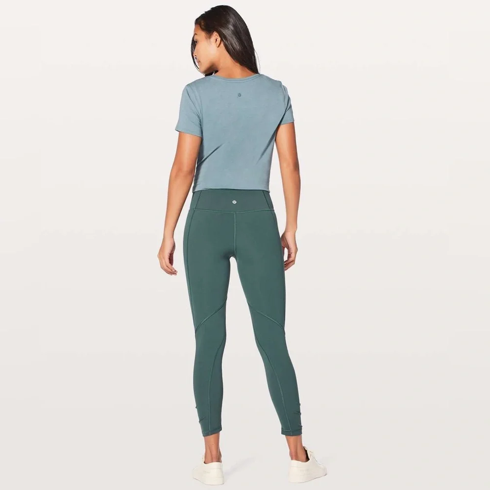 Lululemon•Play Off The Pleats Tight *25"•Cinch Side HR•Teal Shadow•LIKE NEW•4 - Picture 2 of 15